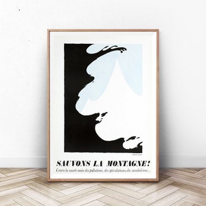 FRANCE SKI POSTER: Mont Blanc Poster, French Art, Skiing Print, Mont Blanc Print, Mountaineering, Ski Poster, Paris Print, Wall Art
