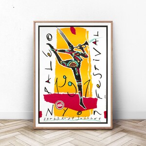 MUSIC FESTIVAL POSTER: Art Exhibition Poster, Modern Scandinavian Art, Gallery Poster, Paris Print, Paris Wall Art, Mid Century Wall Art
