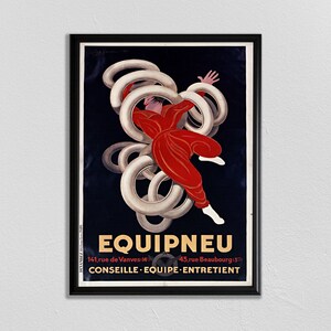 Leonetto Cappiello Vintage Poster, Paris Wall Art, Vintage French Poster, Equipneu conseille, Vintage Ad, Literary Poster, Food and Drink