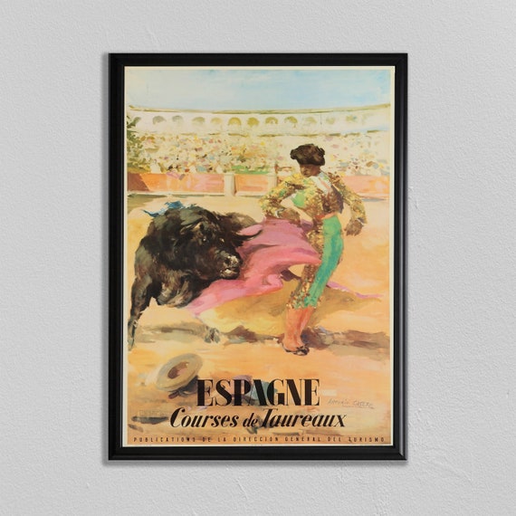 Vintage Bullfighting Art Print: Spain Tourism Poster