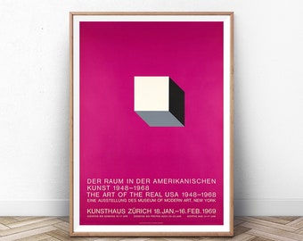 Vintage Exhibition Poster: Mid-Century Modern Art Print