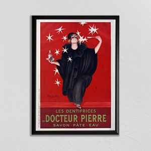 Leonetto Cappiello Vintage Poster, Paris Wall Art, Vintage French Poster, Les dentifrices du, Vintage Ad, Literary Poster, Food and Drink