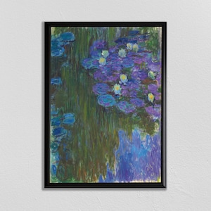 Claude Monet - Monet Malerei - Monet Druck - Monet Poster - Monet Wandkunst - Monet Sonnenaufgang - Seerosen - Nymphéas en fleur