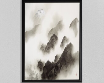 Mount Fuji Art Print: Vintage Japanese Woodblock Poster