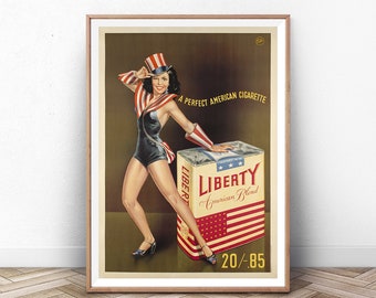 Vereinigte Staaten Poster: Adler Druck, Patriot Kunst, Amerika Kunstdruck, USA Kunstdruck, Vintage amerikanischen Kunstdruck, Propaganda-Kunst, Pinup Mädchen