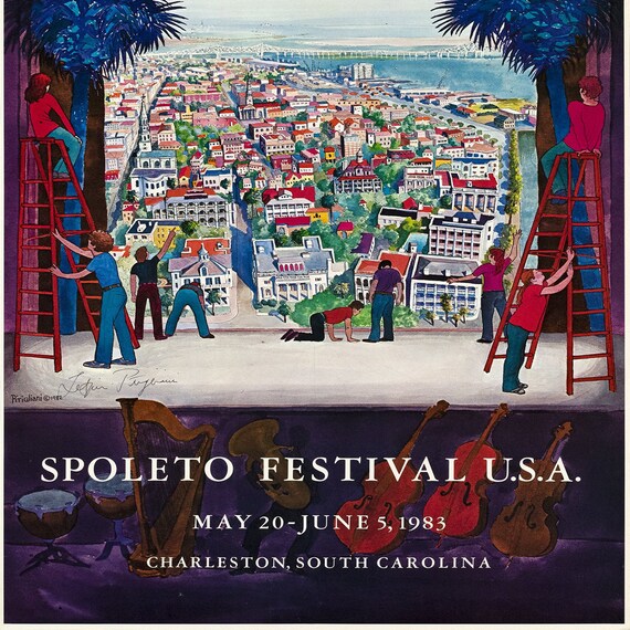South Carolina Poster: Spoleto Festival, Mid-century Modern Art