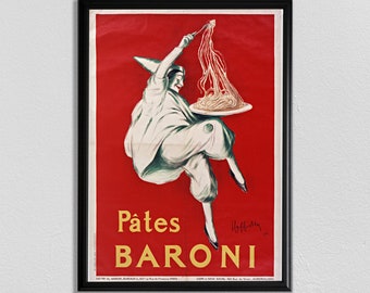 Vintage French Pâtes Baroni Poster: Leonetto Cappiello Paris Wall Art