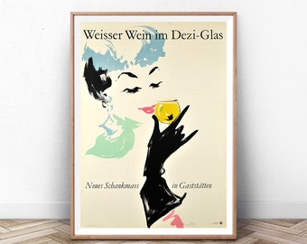 Vintage Fashion Print: Art Deco Vogue Poster