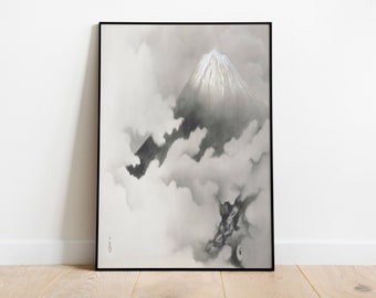 Mount Fuji Art Print: Vintage Japanese Woodblock Poster