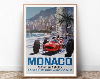 Impresión de Gran Premio, póster, impresiones de automóviles, impresión de carreras de automóviles, póster de carreras, impresión de automóviles retro, póster de automóviles antiguos, impresión de Le Mans