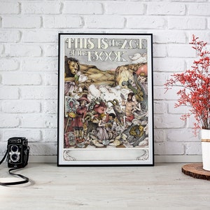 Carteles de libros, arte del libro, cartel de la cita literaria, impresión de la cita del libro, arte del aula, cartel de la cita de lectura, cita inspiradora, impresión de la literatura imagen 2