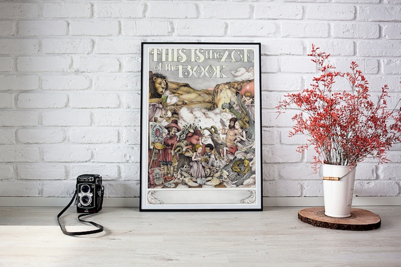 Carteles de libros, arte del libro, cartel de la cita literaria, impresión de la cita del libro, arte del aula, cartel de la cita de lectura, cita inspiradora, impresión de la literatura imagen 2
