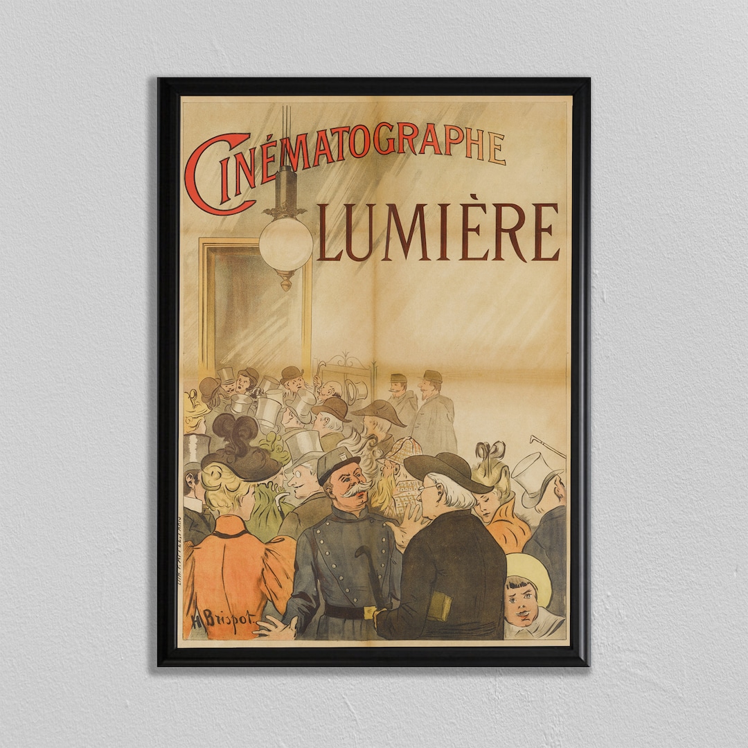 Cinématographe Lumière (1896) Poster: Vintage French Movie Wall