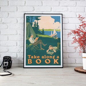 Cartel del libro, cartel de la cita, arte del aula, llevar a lo largo de un libro, impresión de lectura, cita imprimible, libros de arte imprimible, cita literaria imagen 2