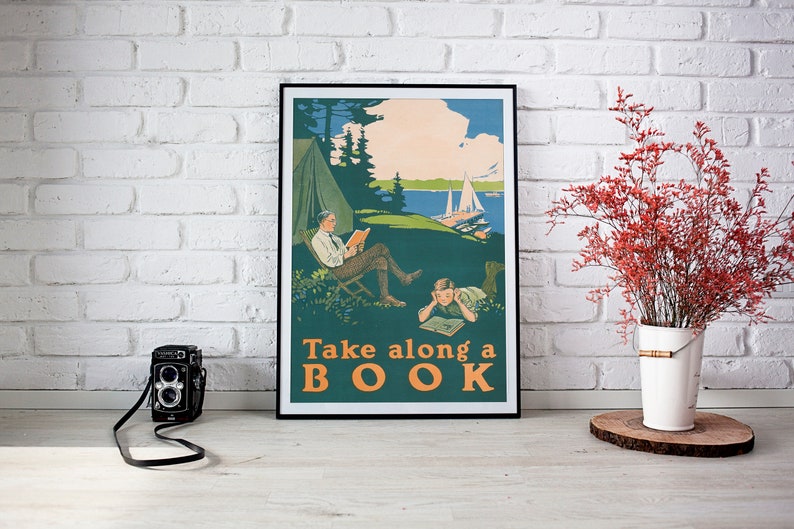 Cartel del libro, cartel de la cita, arte del aula, llevar a lo largo de un libro, impresión de lectura, cita imprimible, libros de arte imprimible, cita literaria imagen 2
