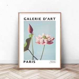 Art Exhibition Poster | Paris Wall Art | Museum Poster | Modern Art Print | French Art | Japanese Flowers