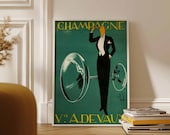 ヴィヴィアンさん専用Champagne Drappier アートポスター Vintage Champagne Advertisement Poster, Vintage Paris Wall