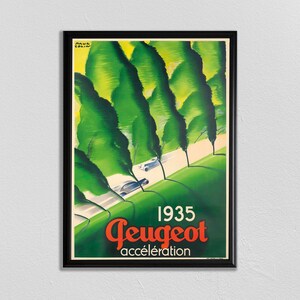 Vintage Car Poster, Vintage Advertisement, Car Poster,  Racing Poster, Paul Colin (1892-1985)