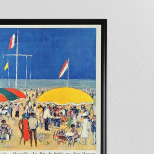 Cartel de Viaje de Francia, Arte de la Pared de París, Impresión de la Riviera Francesa, Impresión de Francia, Normandía, La Plage, Vintage Travel, Arte de la pared de la playa imagen 2