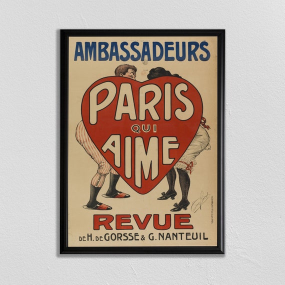 Paris Revue Vintage Art Print Poster