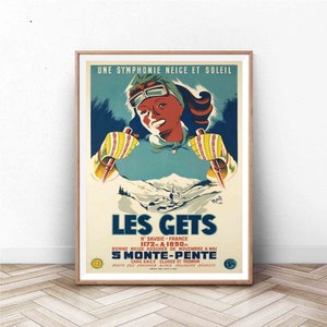 France Poster | France Wall Art | Paris Print | Vintage Wall Art | France Travel Poster | Ski Poster