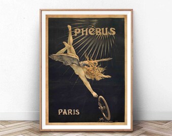 Vintage Bicycle Art Print: Paris Cycle Advertisement