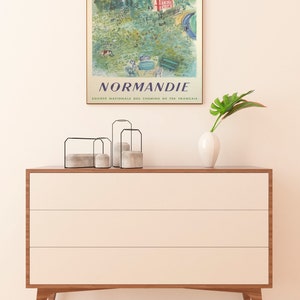 Normandie Poster, France Travel Poster, Paris Print, Paris Wall Art, French Riviera Print, France Print, Modern Wall Art, Affiche image 2