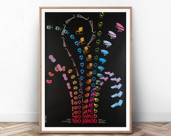 Impresión artística de la exposición del museo: Póster abstracto de Teo Jakob