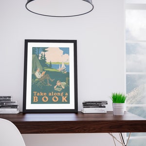 Cartel del libro, cartel de la cita, arte del aula, llevar a lo largo de un libro, impresión de lectura, cita imprimible, libros de arte imprimible, cita literaria imagen 4