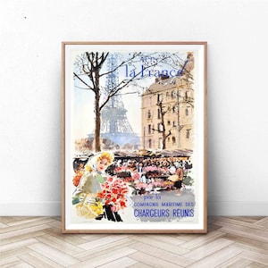 France Poster | France Wall Art | Paris Print | Vintage Wall Art | France Travel Poster