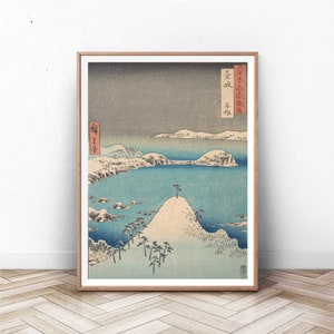 Japanese Art | Japanese Vintage Woodblock Print | ukiyo-e art | Japan Wall Art | Home Decor | Giclee | Winter Sea