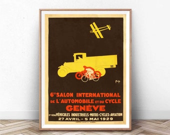 Vintage Grand Prix Poster: Monaco Car Racing Art Print