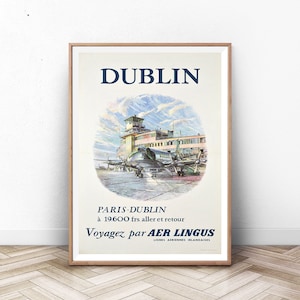 CARTEL de viaje de IRLANDA, Arte de la pared de París, Impresión de arte suizo, Impresión de Francia, Cartel de Italia, Cartel de la montaña, Vintage Travel, Arte de la pared de verano, Dublín
