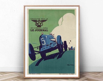 Vintage Monaco Grand Prix Poster: Classic Racing Car Art Print