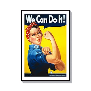 We Can Do It Poster, Feminism Print, Retro Ad Poster, War Poster, Vintage Propaganda Poster, Home Decor Art, Strong Women