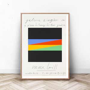 Max Bill Exhibition Poster: Mid-Century Modern Art Print