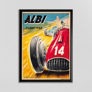 Poster, Racing Poster, Poster, Grand Prix, Poster, Paris Wandkunst, Wandkunst, ALBI