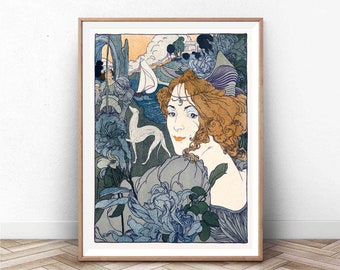 Georges de Feure Prints | Vintage Paris Wall Art | Paris Print | French Poster