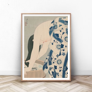 Washing the Hair - Ito Shinsui Print Ukiyo-e Poster Japan Wall Art Shinsui Poster Japanese Wall Art Japanese Art Japanese Poster