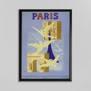 France Art Print, Paris Wall Art, Vintage French Poster Print, Exhibition Poster, French Wall Art, Home Decor, Interior Design