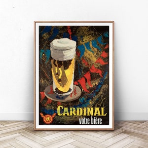 Champagne Poster,  Vintage Food & Drink Poster, Alcohol Print, Bar Decor, Dorm Poster, Beer Poster, Paris Wall Art, Vintage