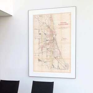 Chicago Gang Map Chicago, Chicago Map, Chicago Illinois Map, Chicago Map Print, Illinois Map, United States Map Print, Chicago Illinois