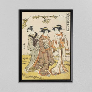 Geisha Japan Wood Block Japanese art print art home decor wall art print antique prints japan poster japanese decor gifts for her