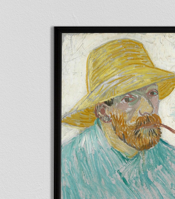 Self-Portrait with Pipe and Straw Hat, Van Gogh Self Portrait, Vincent Van  Gogh, Van Gogh Painting, Mothers Day Gift, Classic Painting