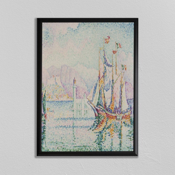 ポール・シニャックの版画：アンティーブ、新印象派の海景画 - Etsy 日本