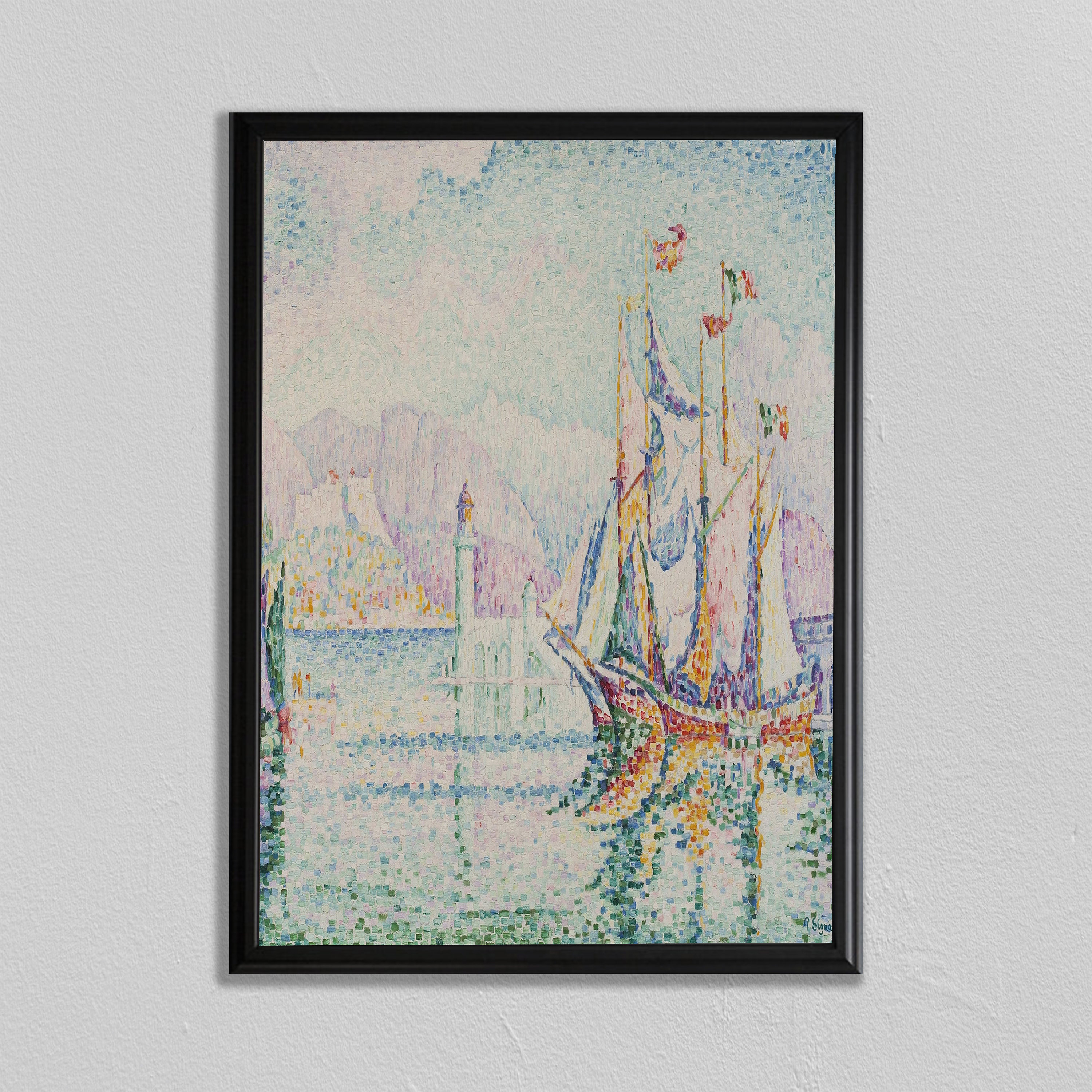 ポール・シニャックの版画：アンティーブ、新印象派の海景画 - Etsy 日本