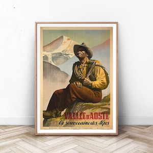SWISS ALPS POSTER: Mont Blanc Poster, French Art, Skiing Print, Mont Blanc Print, Mountaineering, Ski Poster, Paris Print, Wall Art