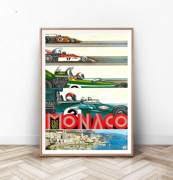 Grand Prix Print Poster Car Prints Car Racing Print Racing | Etsy