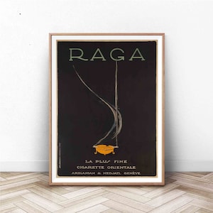 Vintage Cigarette Poster: a vintage french advertisement from 1922 for cigarettes