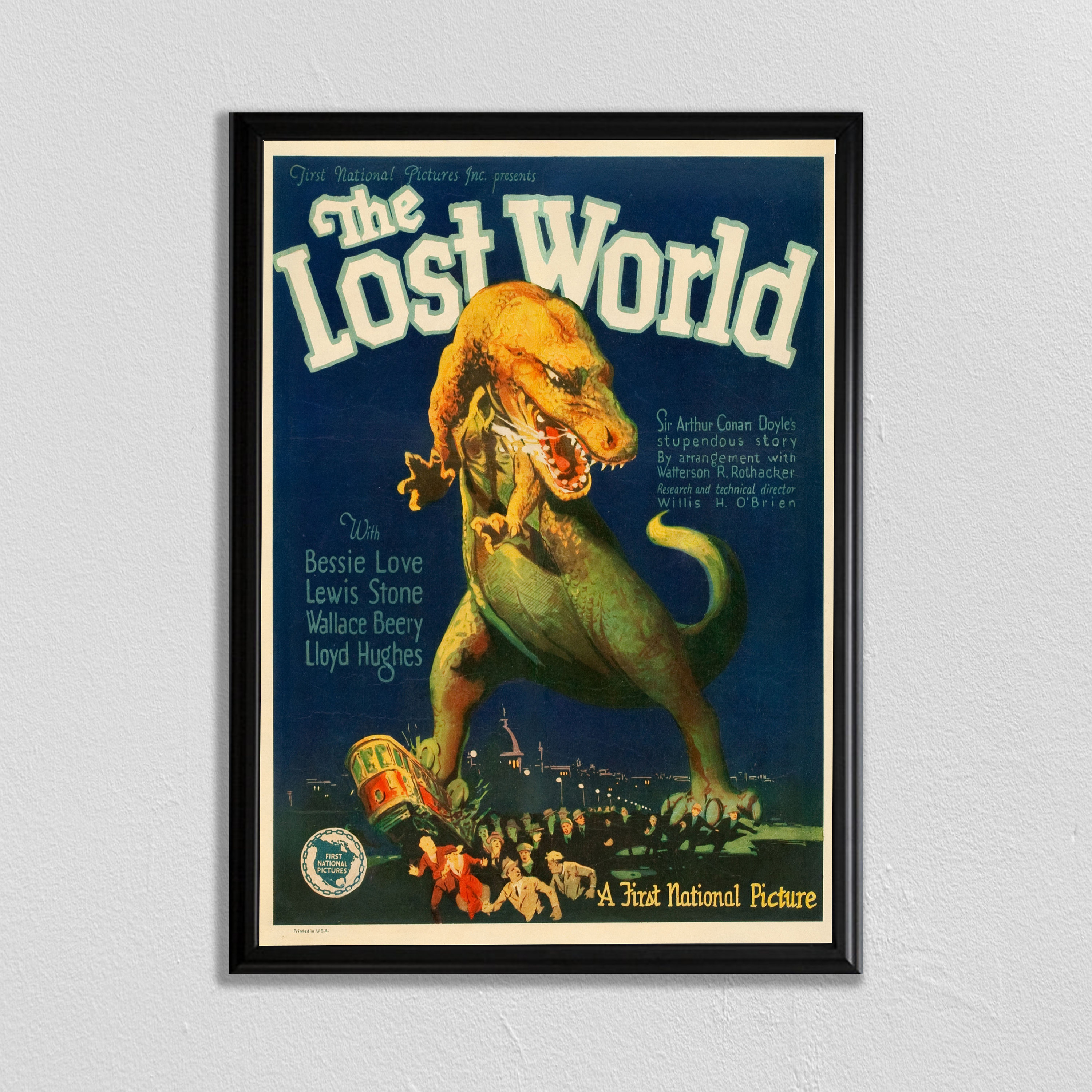 The Lost World Vintage Movie Poster: Dinosaur T-rex Art Print - Etsy
